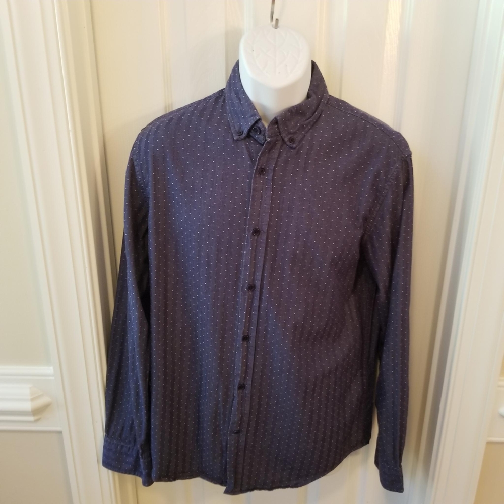 Banana Republic - Dark Blue - Pin Dot Patterned Shirt